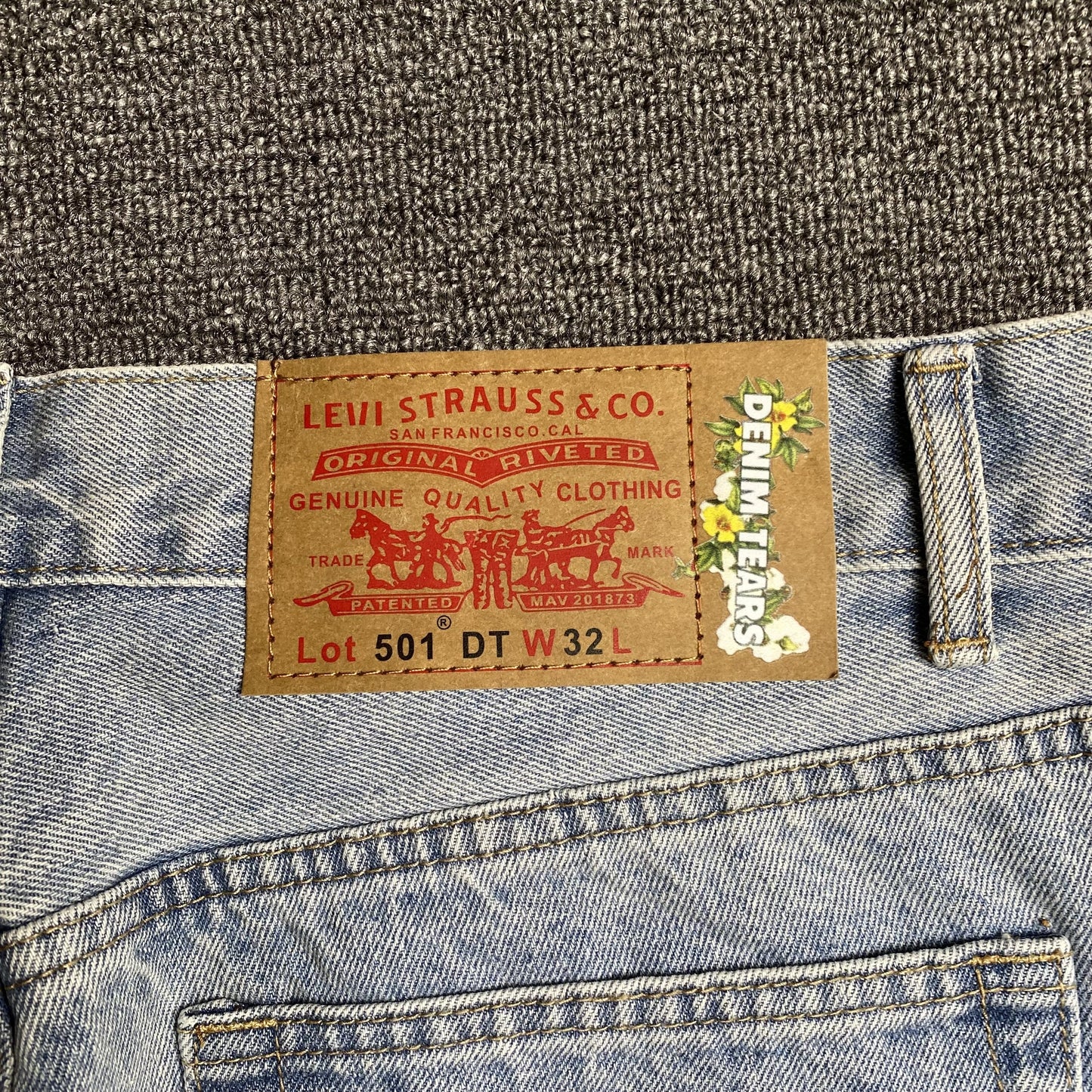 DENIM TEARS x LEVI'S COTTON WREATH JEANS LIGHT WASH - Phantom Kicks