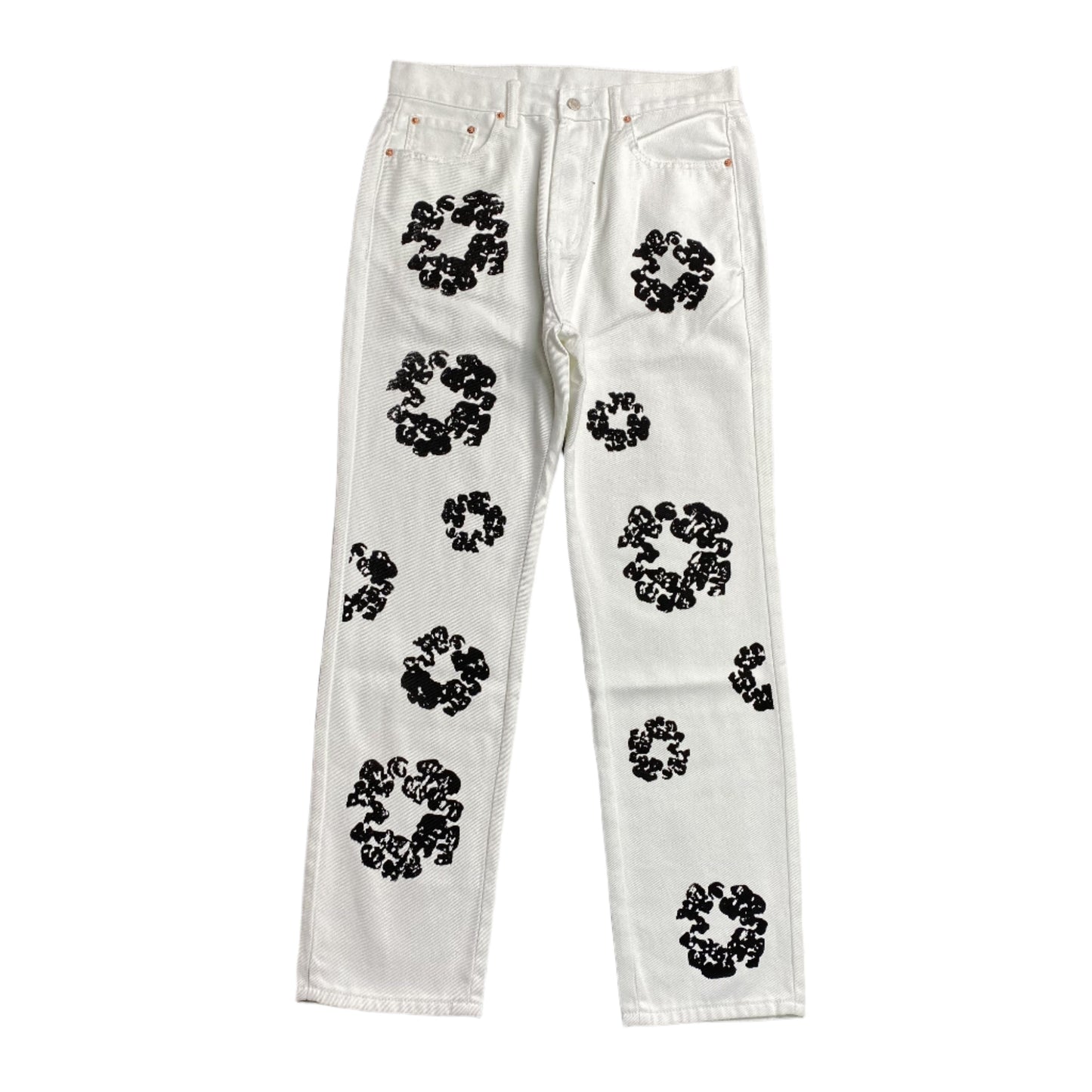 DENIM TEARS x LEVI'S COTTON WREATH JEANS WHITE - Phantom Kicks