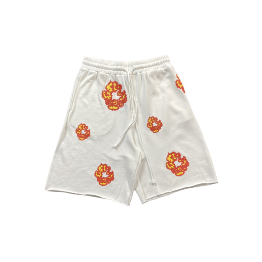 DENIM TEARS x OFFSET COTTON WREATH SHORTS WHITE - Phantom Kicks