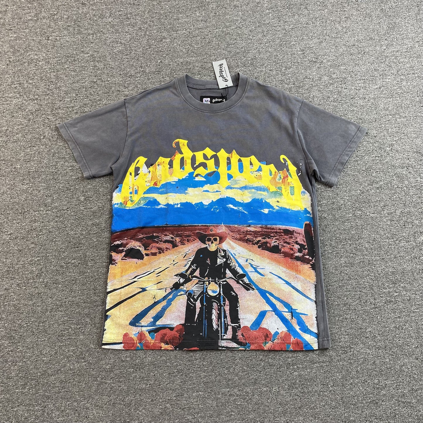 GODSPEED LONG LONELY ROAD T-SHIRT GREY - Phantom Kicks