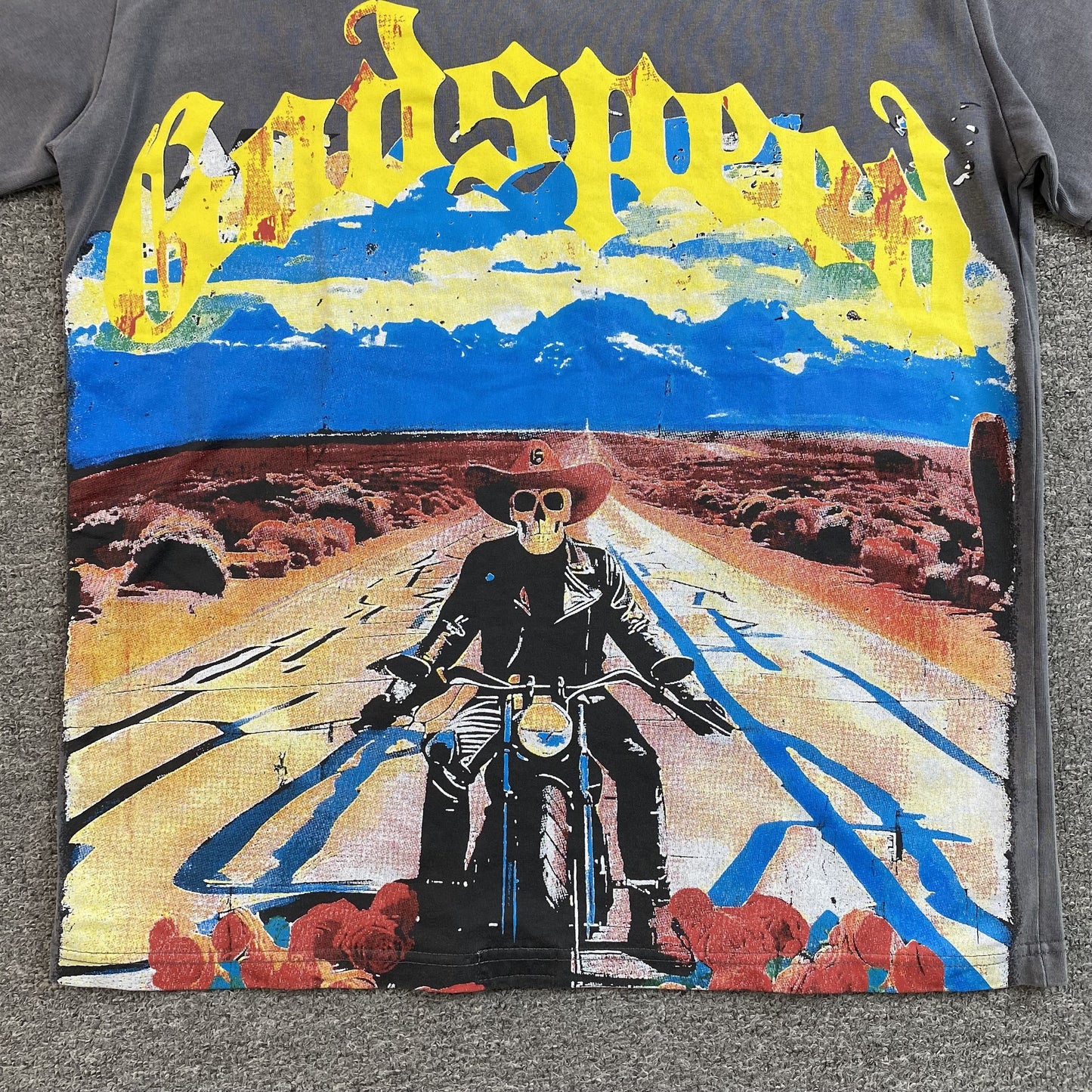 GODSPEED LONG LONELY ROAD T-SHIRT GREY - Phantom Kicks