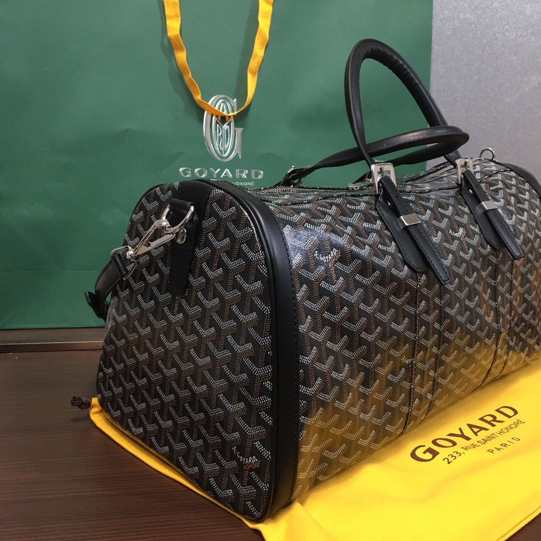 GOYARD BOSTON 50 TRAVEL BAG BLACK - Phantom Kicks