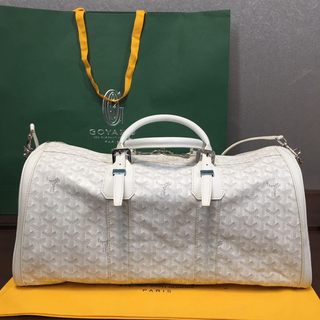 GOYARD BOSTON 50 TRAVEL BAG WHITE - Phantom Kicks