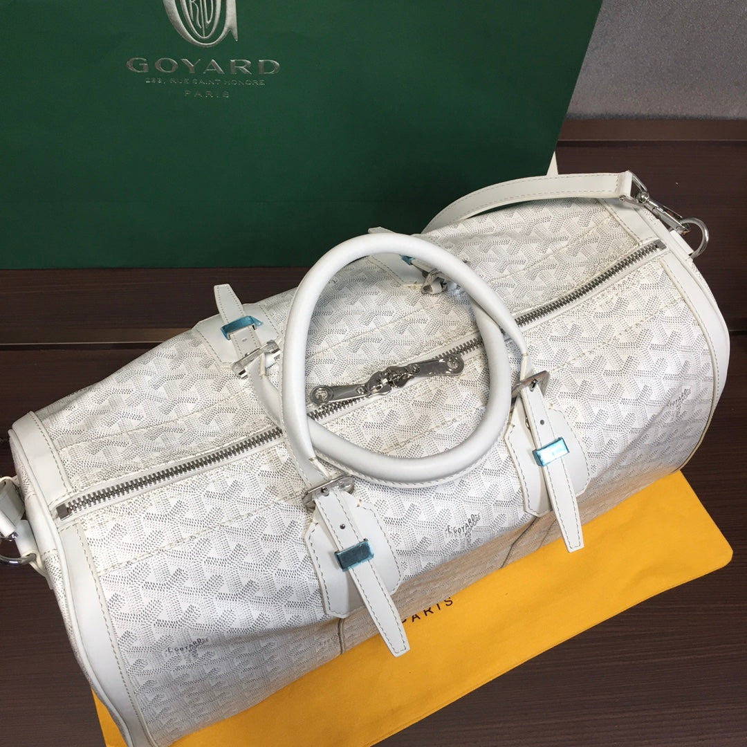 GOYARD BOSTON 50 TRAVEL BAG WHITE - Phantom Kicks
