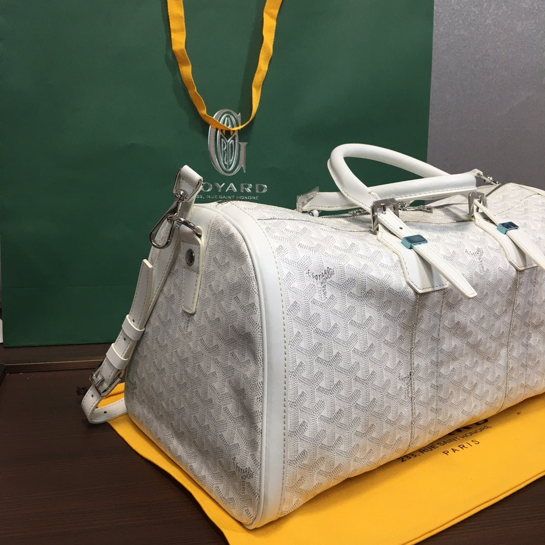 GOYARD BOSTON 50 TRAVEL BAG WHITE - Phantom Kicks