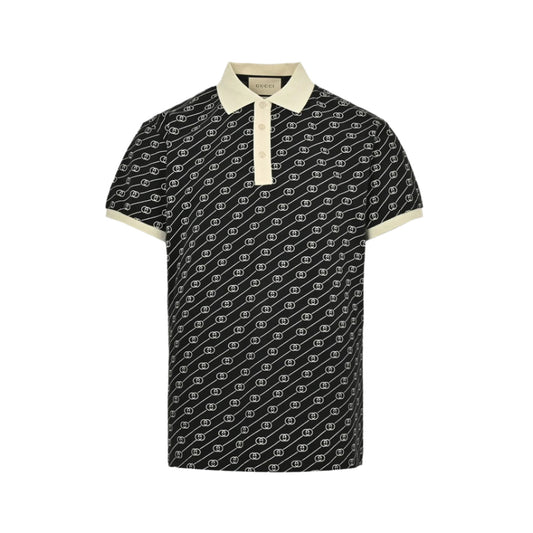 GUCCI GG PATTERN POLO SHIRT BLACK - Phantom Kicks