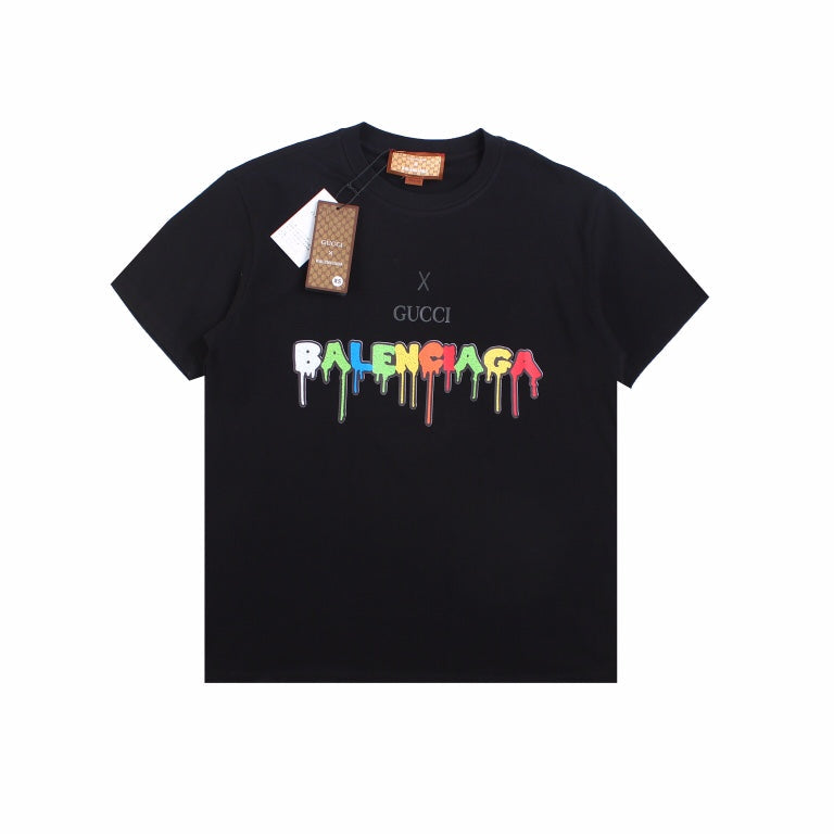 GUCCI x BALENCIAGA DRIP LOGO T-SHIRT BLACK - Phantom Kicks