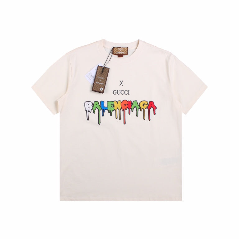 GUCCI x BALENCIAGA DRIP LOGO T-SHIRT CREAM - Phantom Kicks
