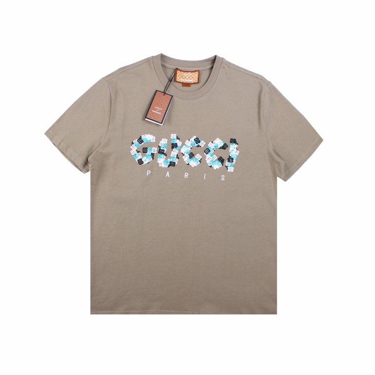 GUCCI x BALENCIAGA FLOWER LOGO T-SHIRT KHAKI - Phantom Kicks
