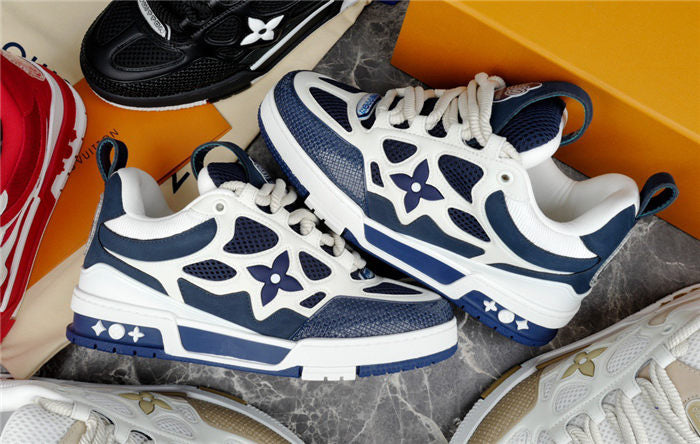 LOUIS VUITTON LV SKATE SNEAKER MARINE WHITE - Phantom Kicks