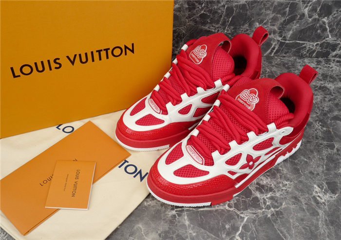 LOUIS VUITTON LV SKATE SNEAKER RED WHITE - Phantom Kicks