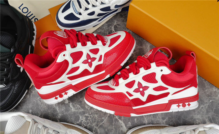 LOUIS VUITTON LV SKATE SNEAKER RED WHITE - Phantom Kicks