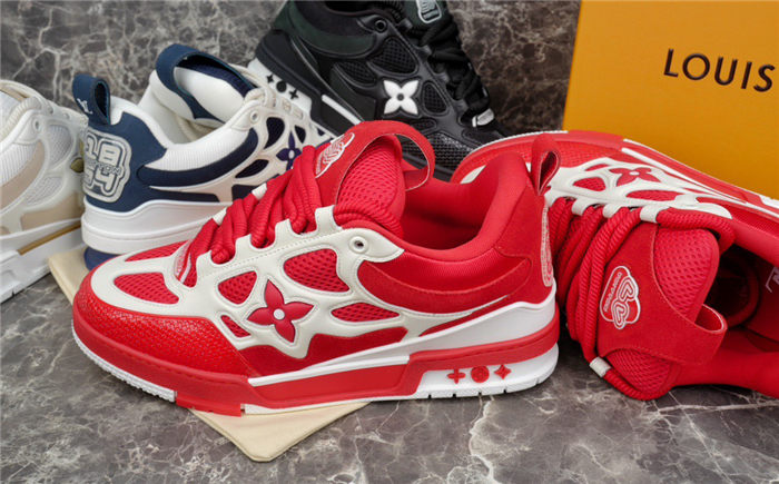 LOUIS VUITTON LV SKATE SNEAKER RED WHITE - Phantom Kicks