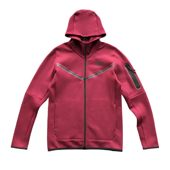 NIKE TECH FLEECE HOODIE x BURGUNDY - Phantom Kicks