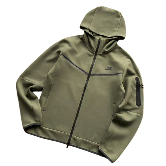 NIKE TECH FLEECE HOODIE x ARMY GREEN - Phantom Kicks