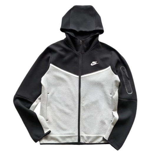 NIKE TECH FLEECE HOODIE x BLACK/GREY - Phantom Kicks