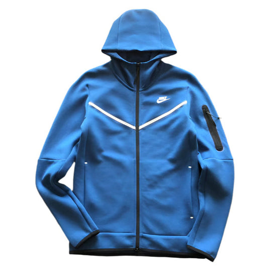 NIKE TECH FLEECE HOODIE x BLUE WHITE - Phantom Kicks
