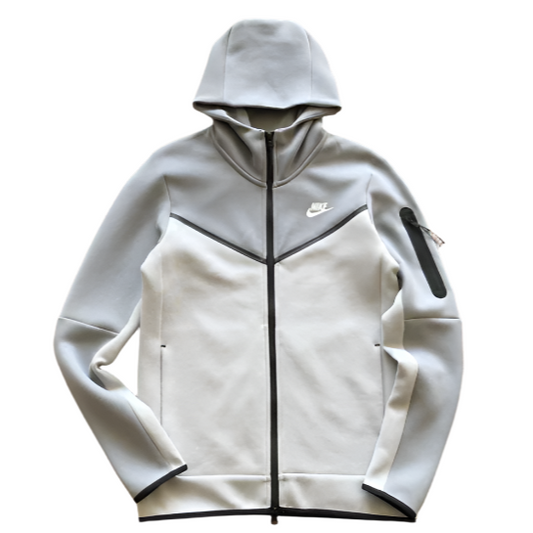 NIKE TECH FLEECE HOODIE x GREY/WHITE - Phantom Kicks