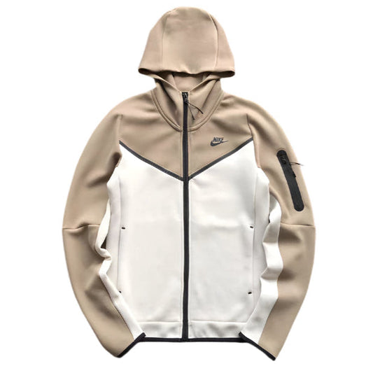 NIKE TECH FLEECE HOODIE x SANDALWOOD/LIGHT BONE WHITE - Phantom Kicks