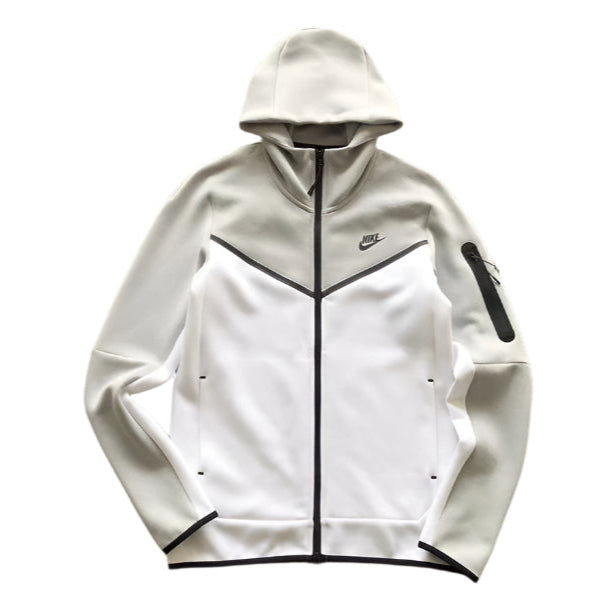 NIKE TECH FLEECE HOODIE x WHITE/GREY - Phantom Kicks