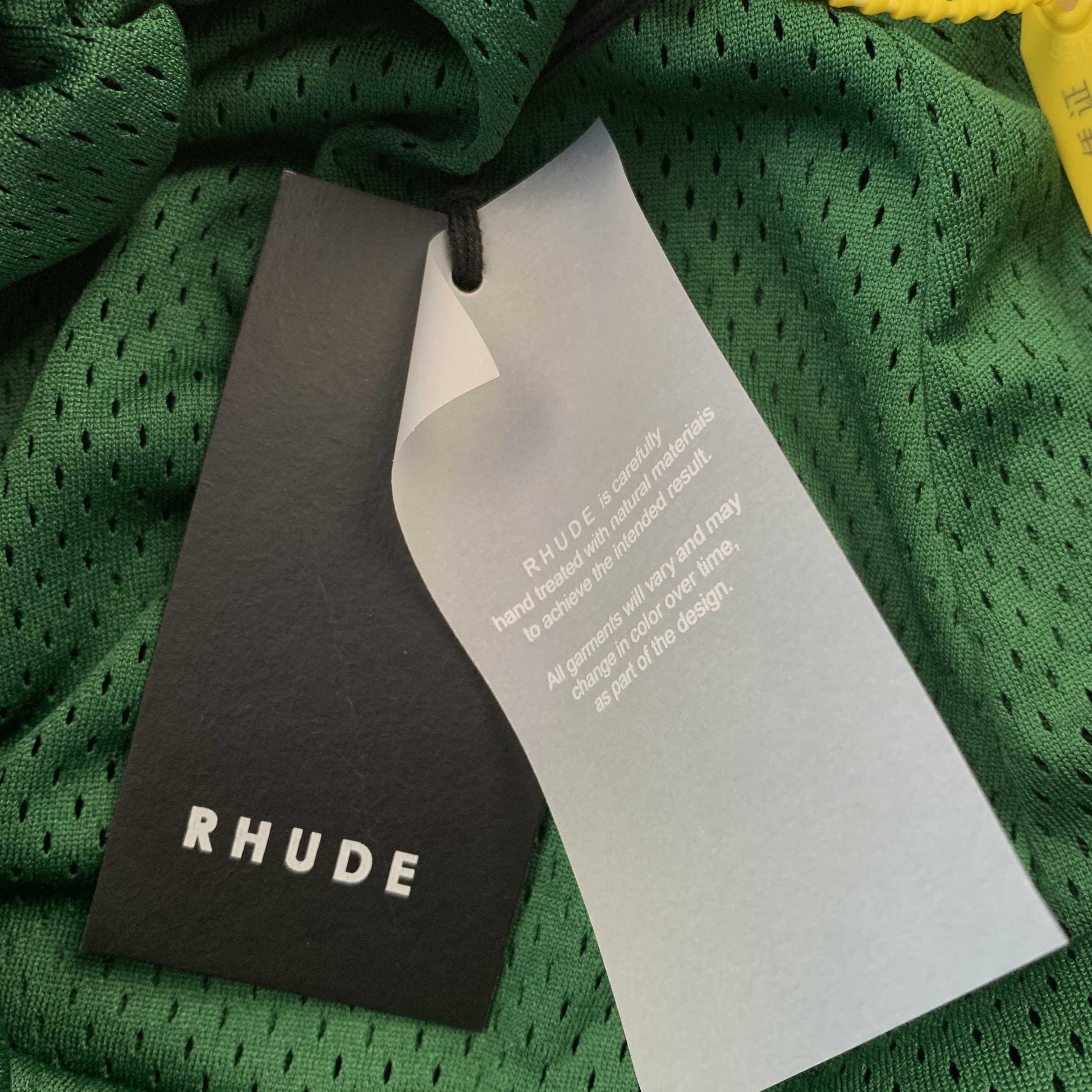 RHUDE COURT LOGO SHORTS GREEN - Phantom Kicks