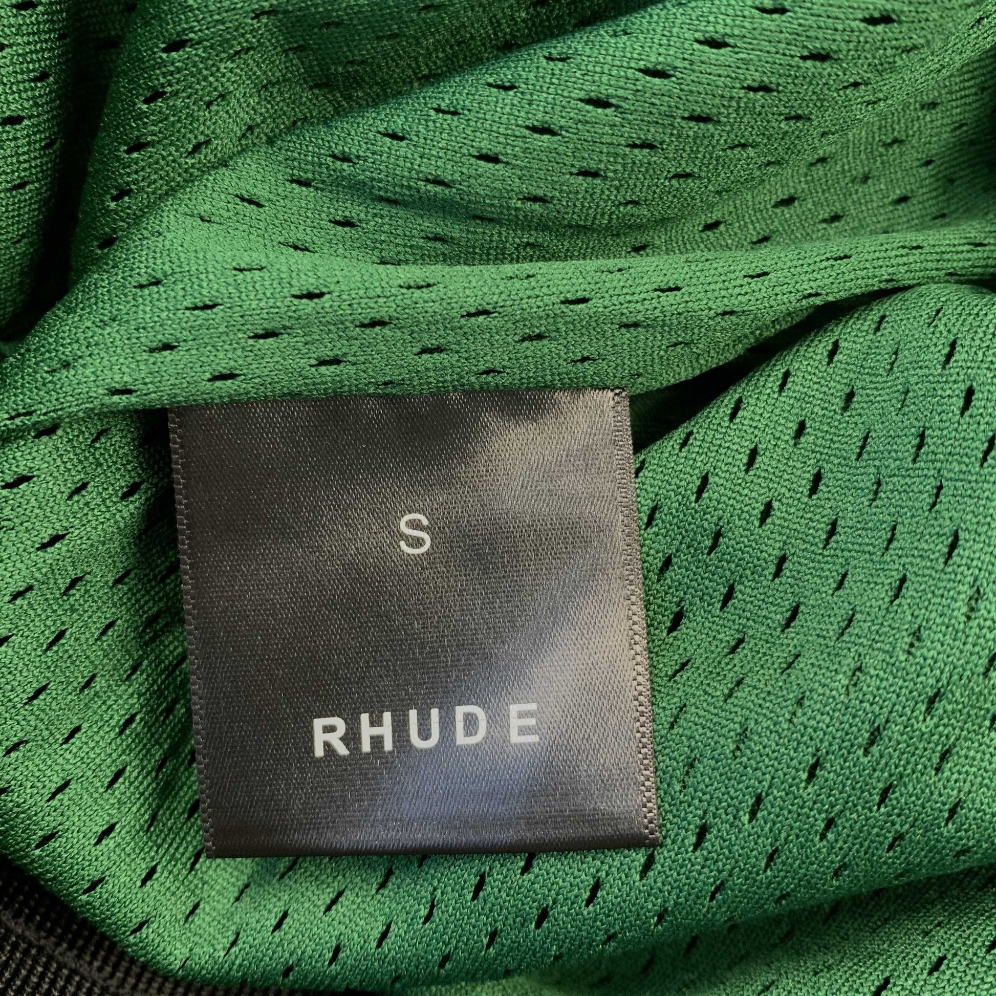 RHUDE COURT LOGO SHORTS GREEN - Phantom Kicks