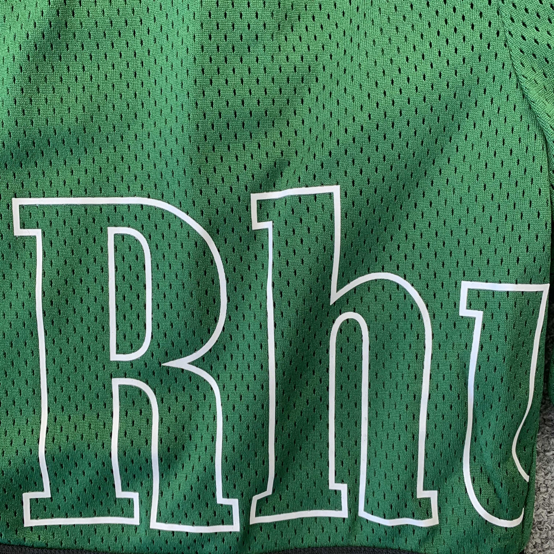 RHUDE COURT LOGO SHORTS GREEN - Phantom Kicks