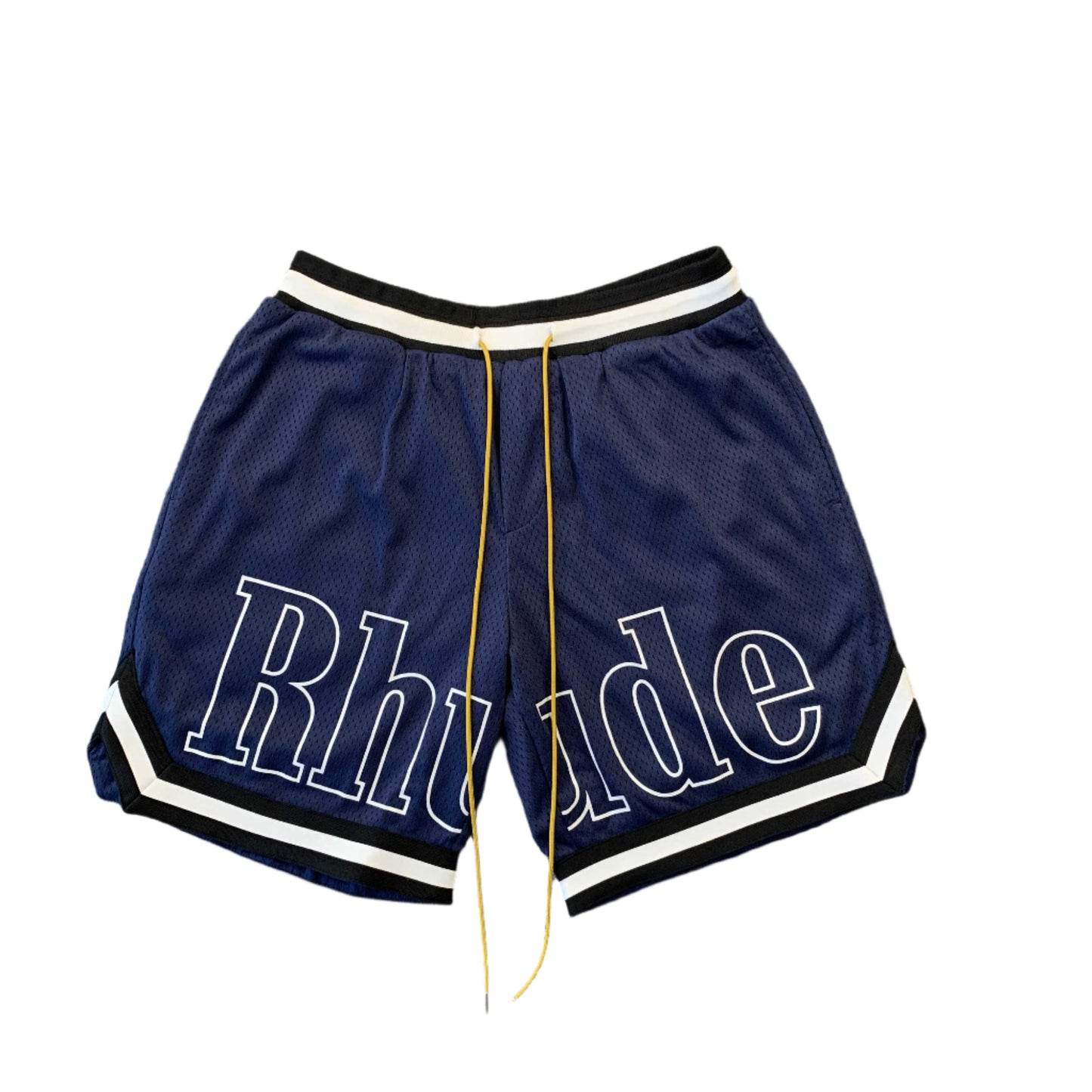 RHUDE COURT LOGO SHORTS NAVY - Phantom Kicks