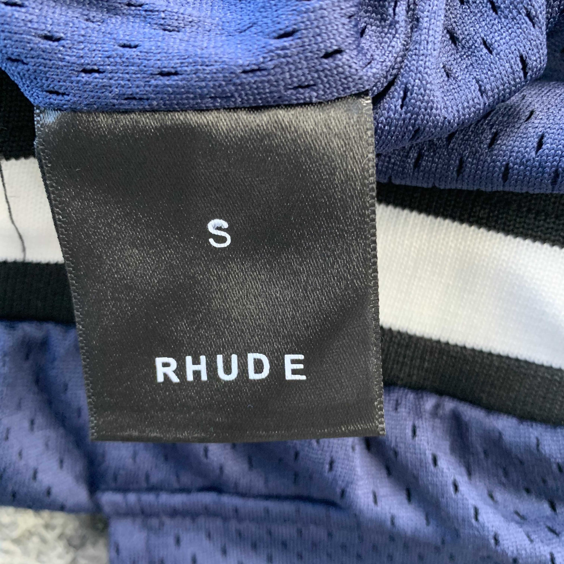 RHUDE COURT LOGO SHORTS NAVY - Phantom Kicks