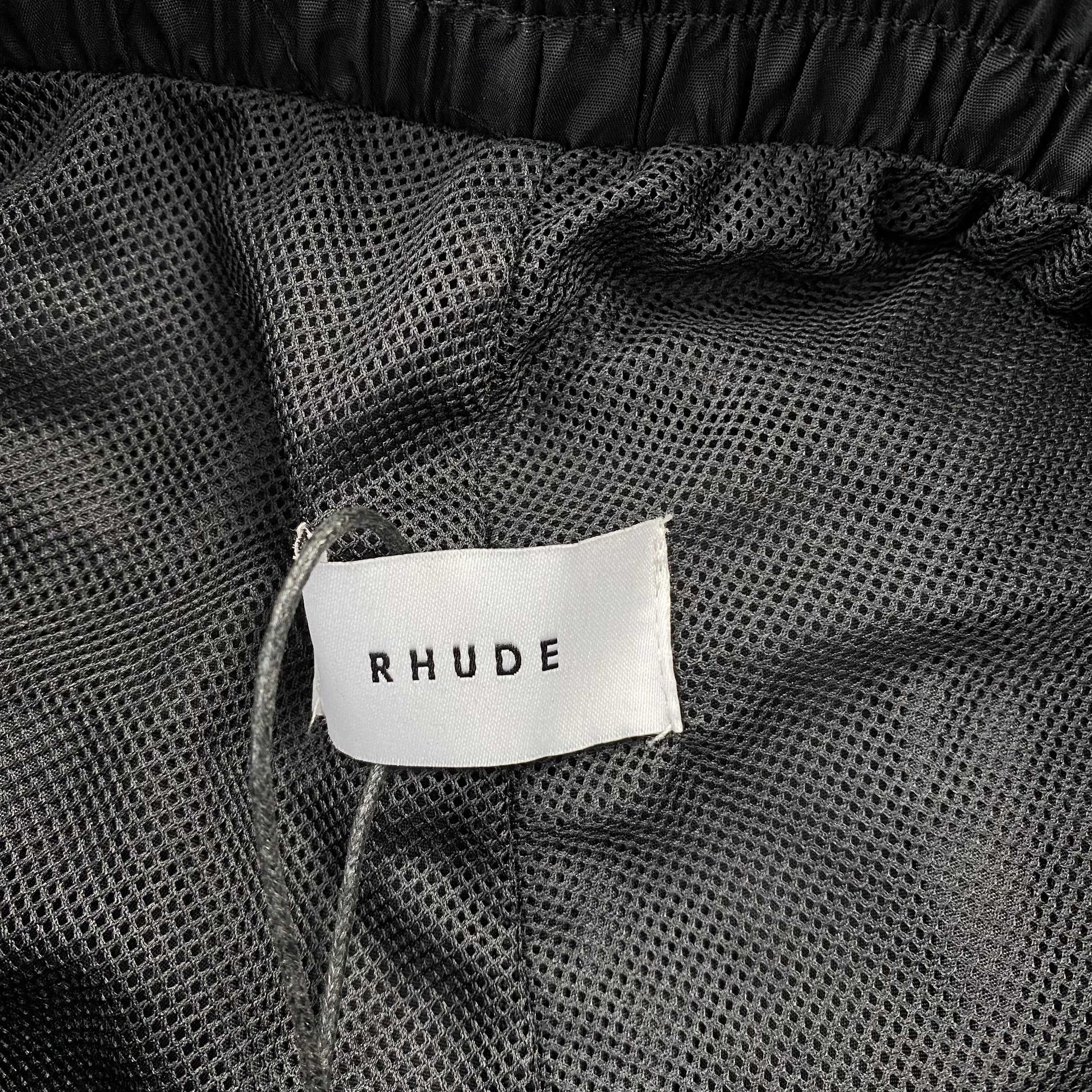 RHUDE RH LOGO SHORTS BLACK ON BLACK - Phantom Kicks