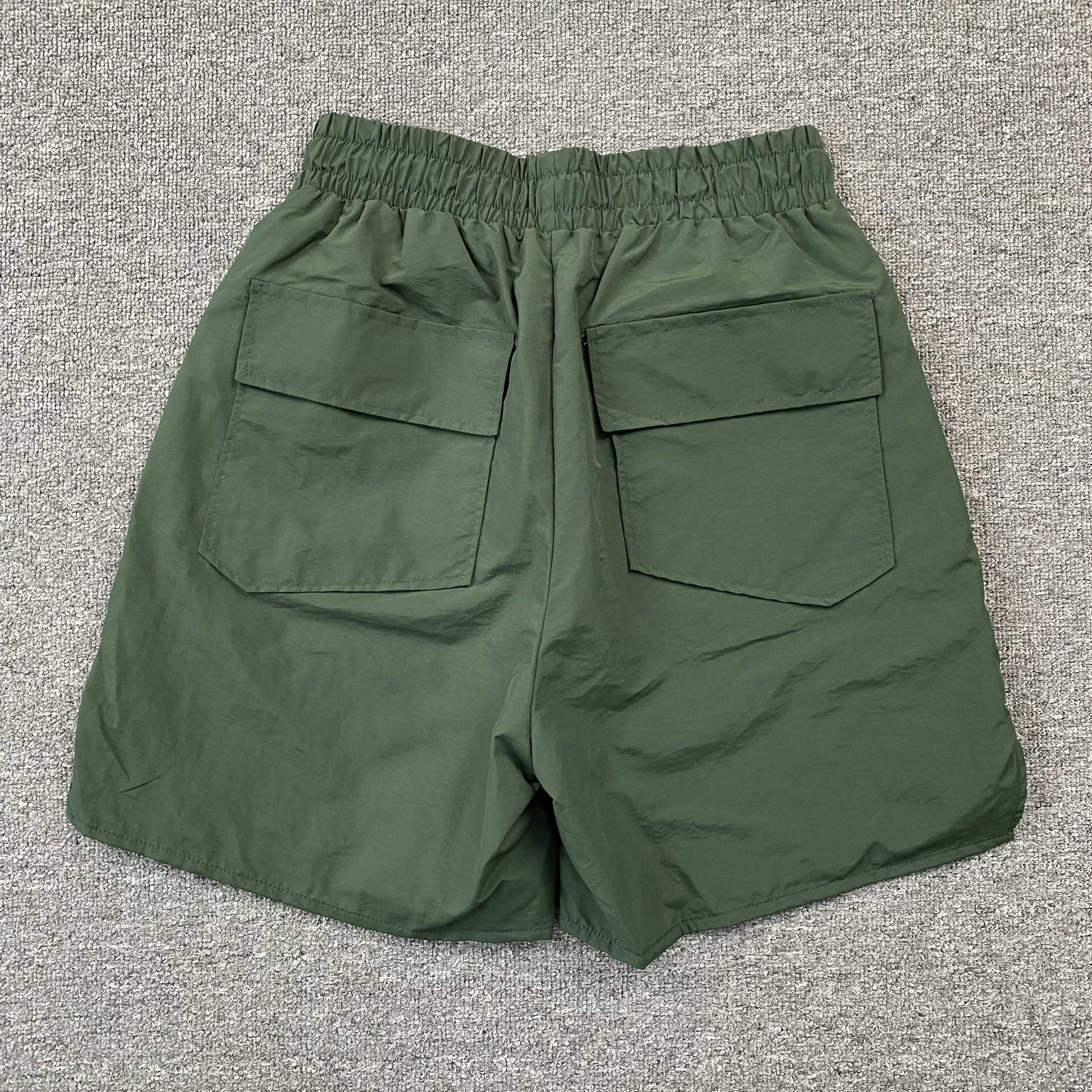 RHUDE RH LOGO SHORTS GREEN - Phantom Kicks