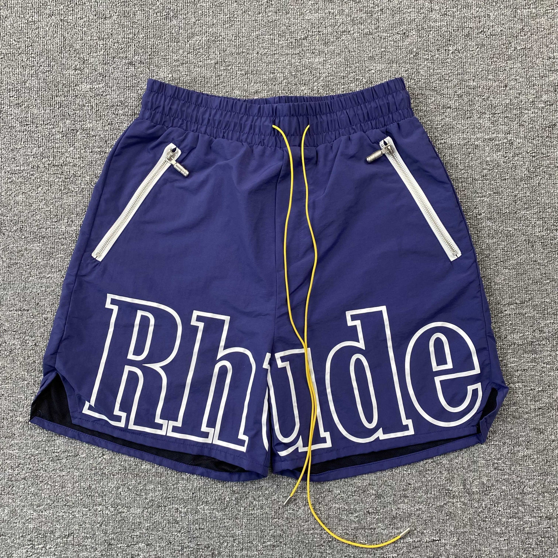 RHUDE RH LOGO SHORTS NAVY - Phantom Kicks