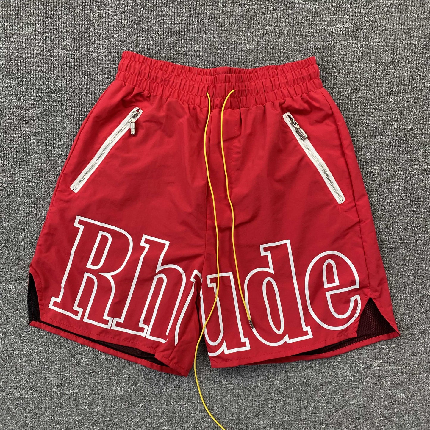 RHUDE RH LOGO SHORTS RED - Phantom Kicks