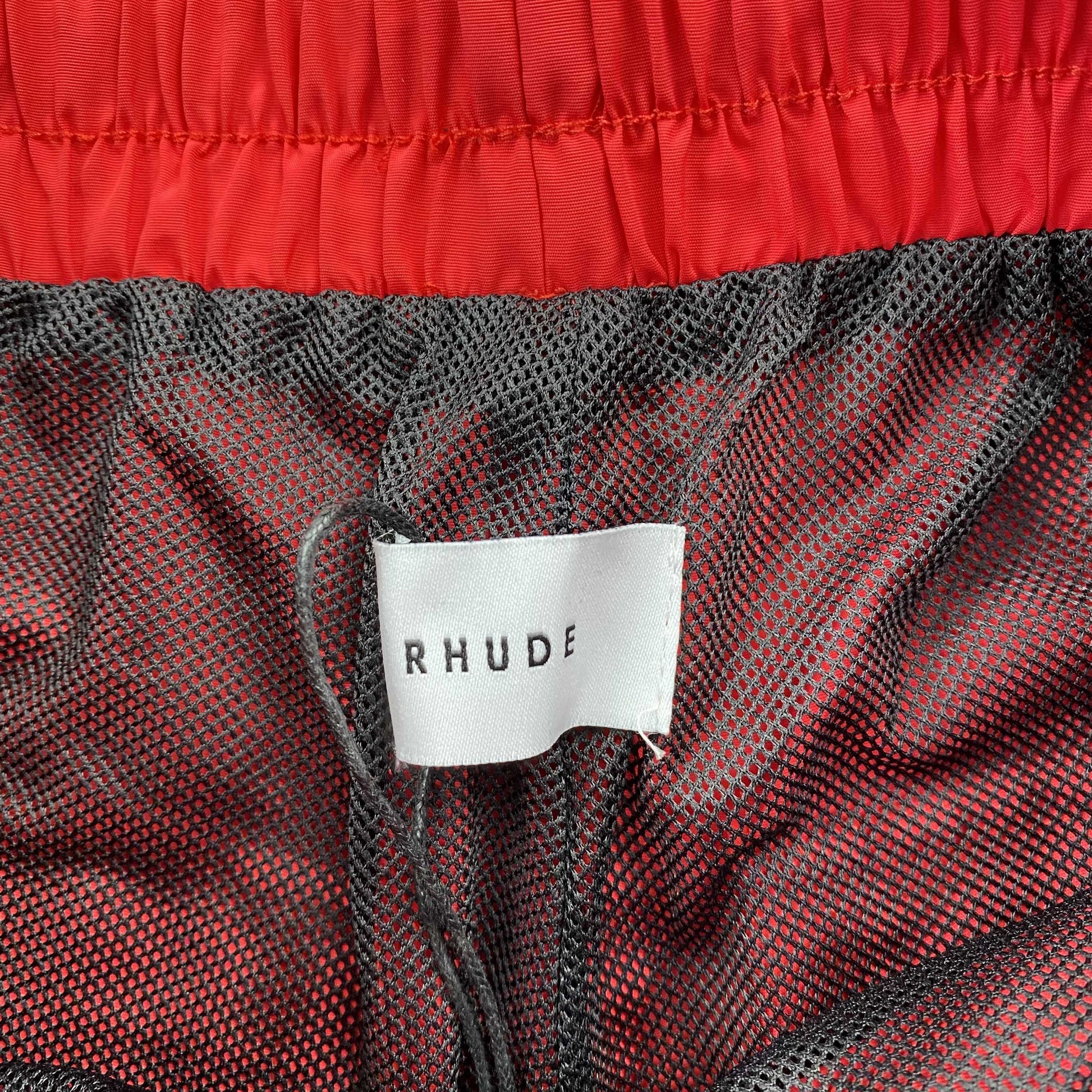 RHUDE RH LOGO SHORTS RED - Phantom Kicks