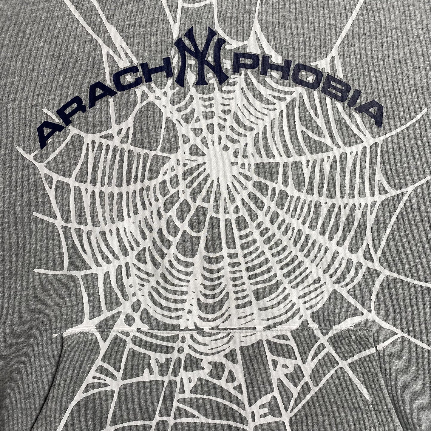 SP5DER ARACH NY PHOBIA HOODIE ASH GREY - Phantom Kicks