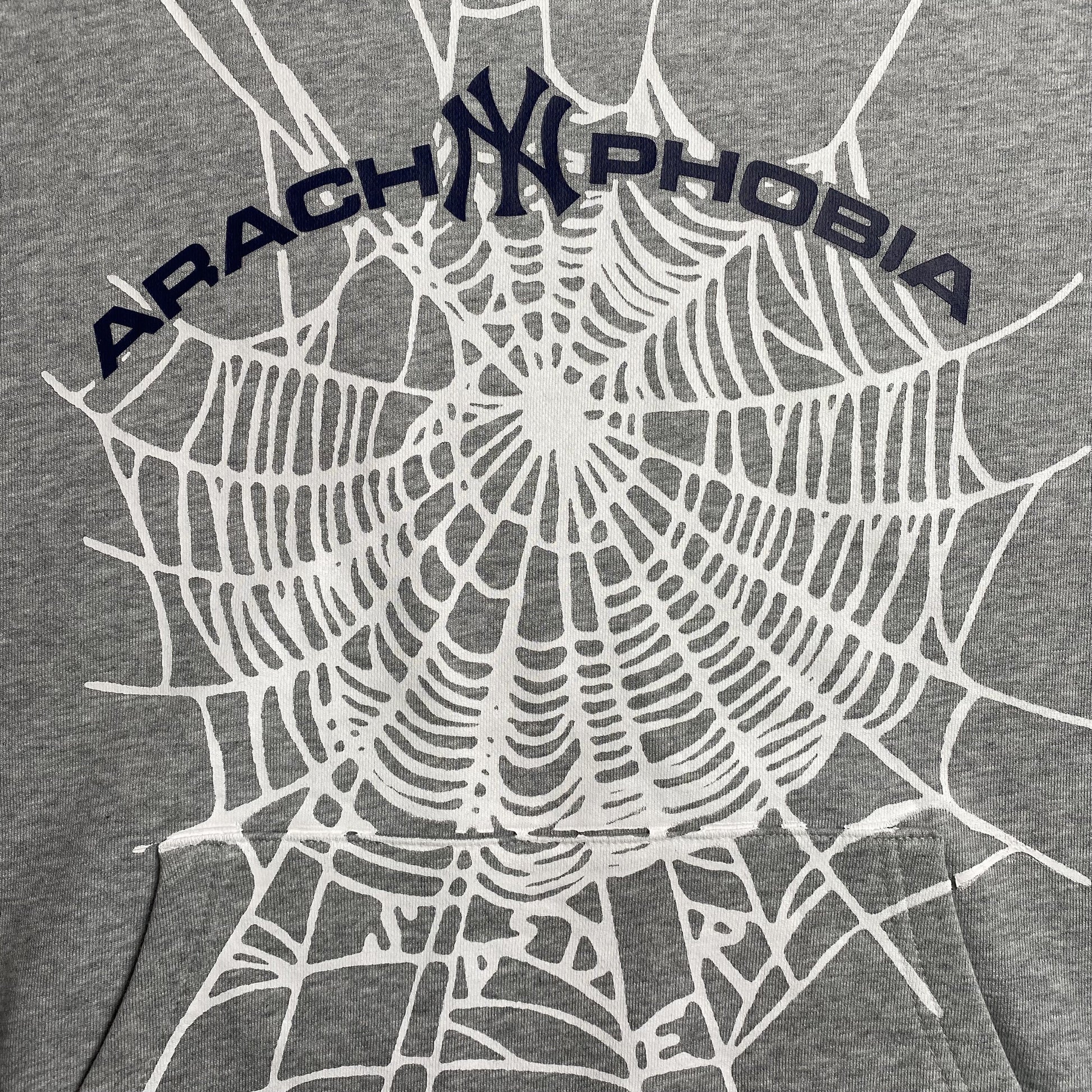 SP5DER ARACH NY PHOBIA HOODIE ASH GREY - Phantom Kicks