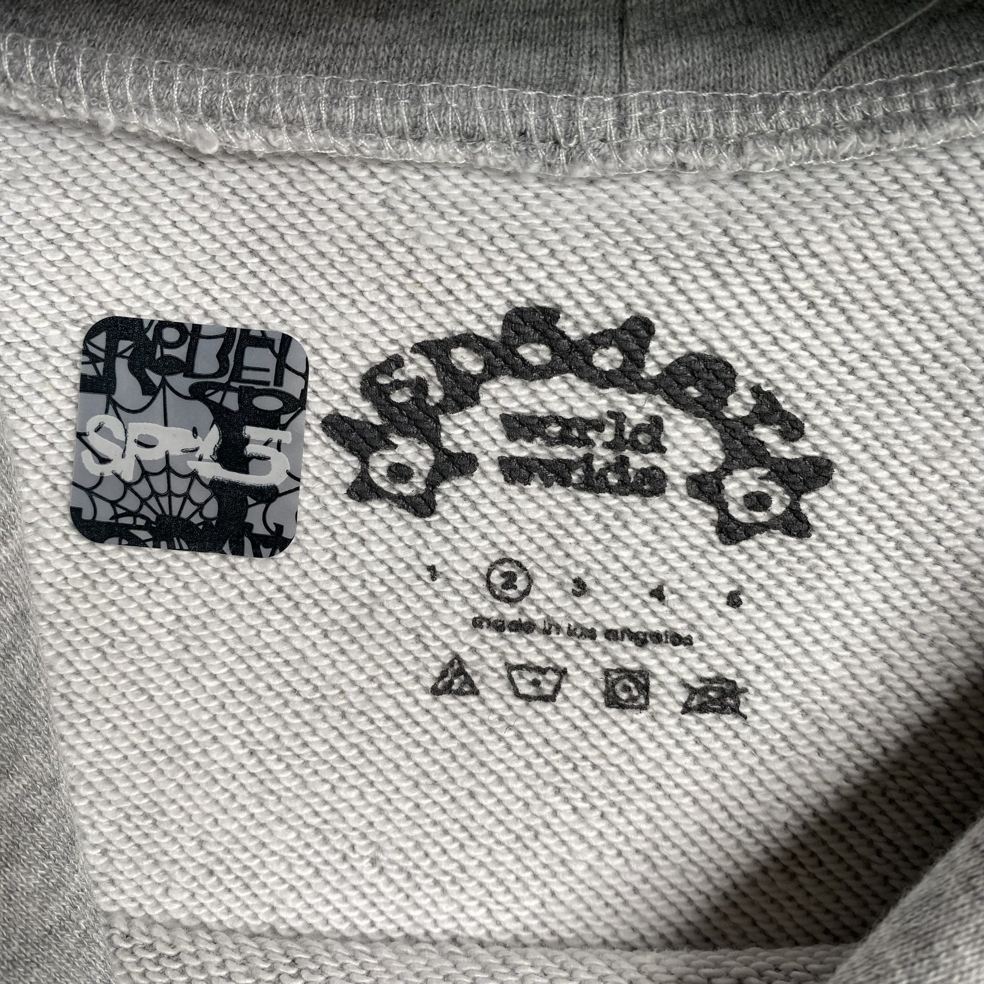 SP5DER ARACH NY PHOBIA HOODIE ASH GREY - Phantom Kicks