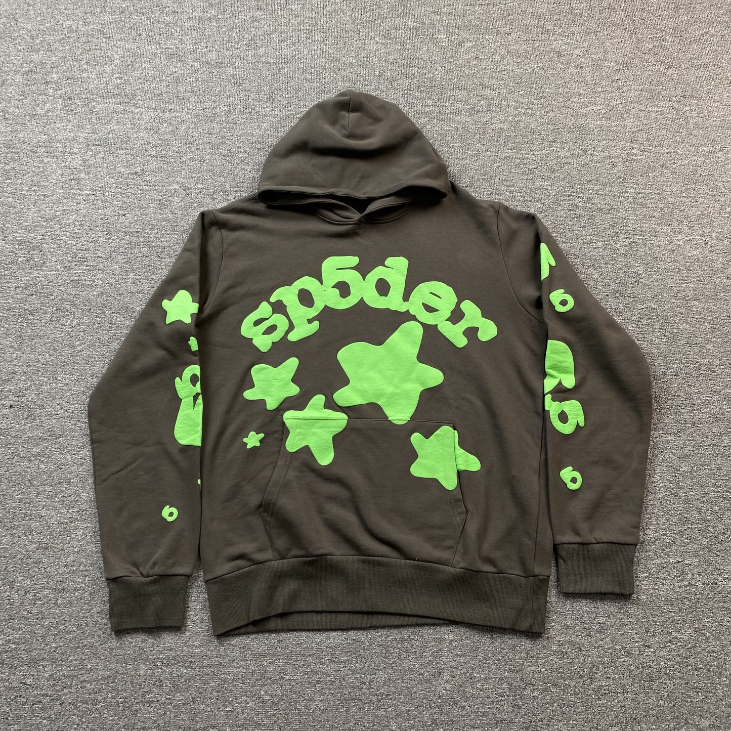 SP5DER BELUGA HOODIE SLATE GREY/GREEN - Phantom Kicks