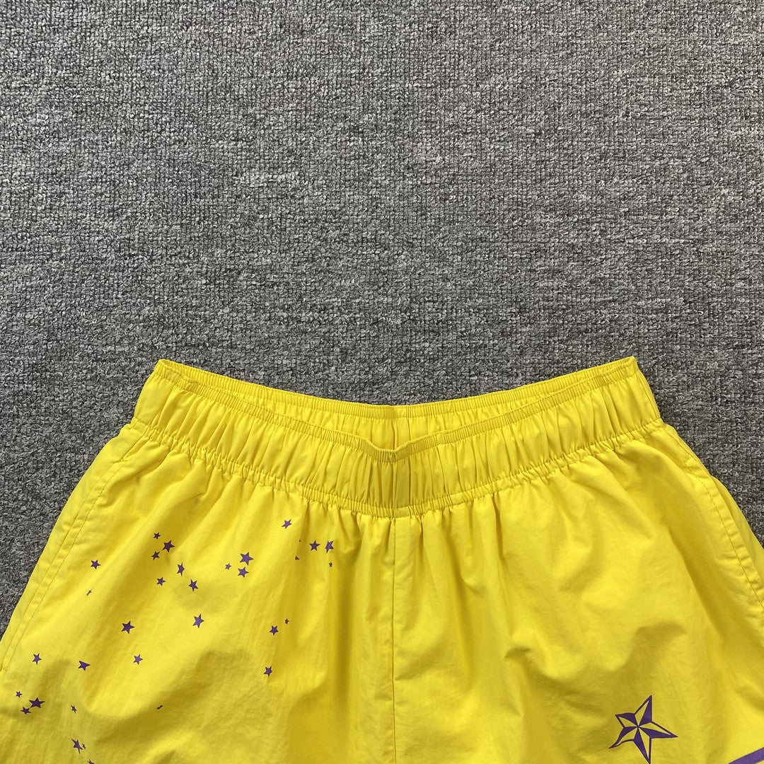 SP5DER DOUBLE LAYER SHORTS YELLOW - Phantom Kicks