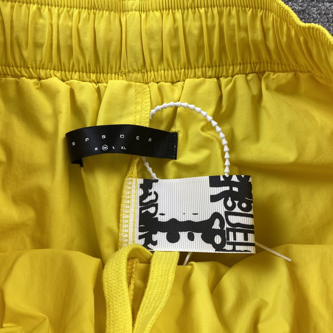 SP5DER DOUBLE LAYER SHORTS YELLOW - Phantom Kicks