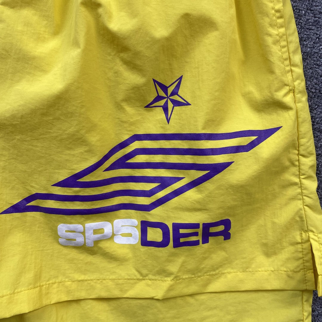 SP5DER DOUBLE LAYER SHORTS YELLOW - Phantom Kicks