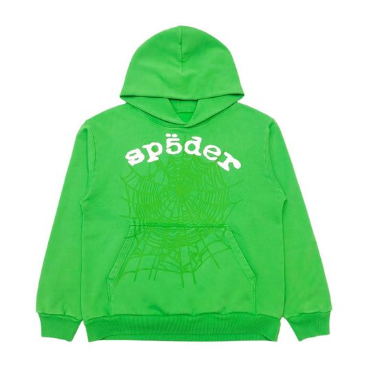 SP5DER LEGACY HOODIE GREEN - Phantom Kicks