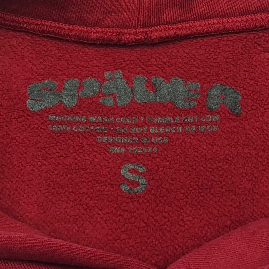 SP5DER LOGO HOODIE MAROON - Phantom Kicks