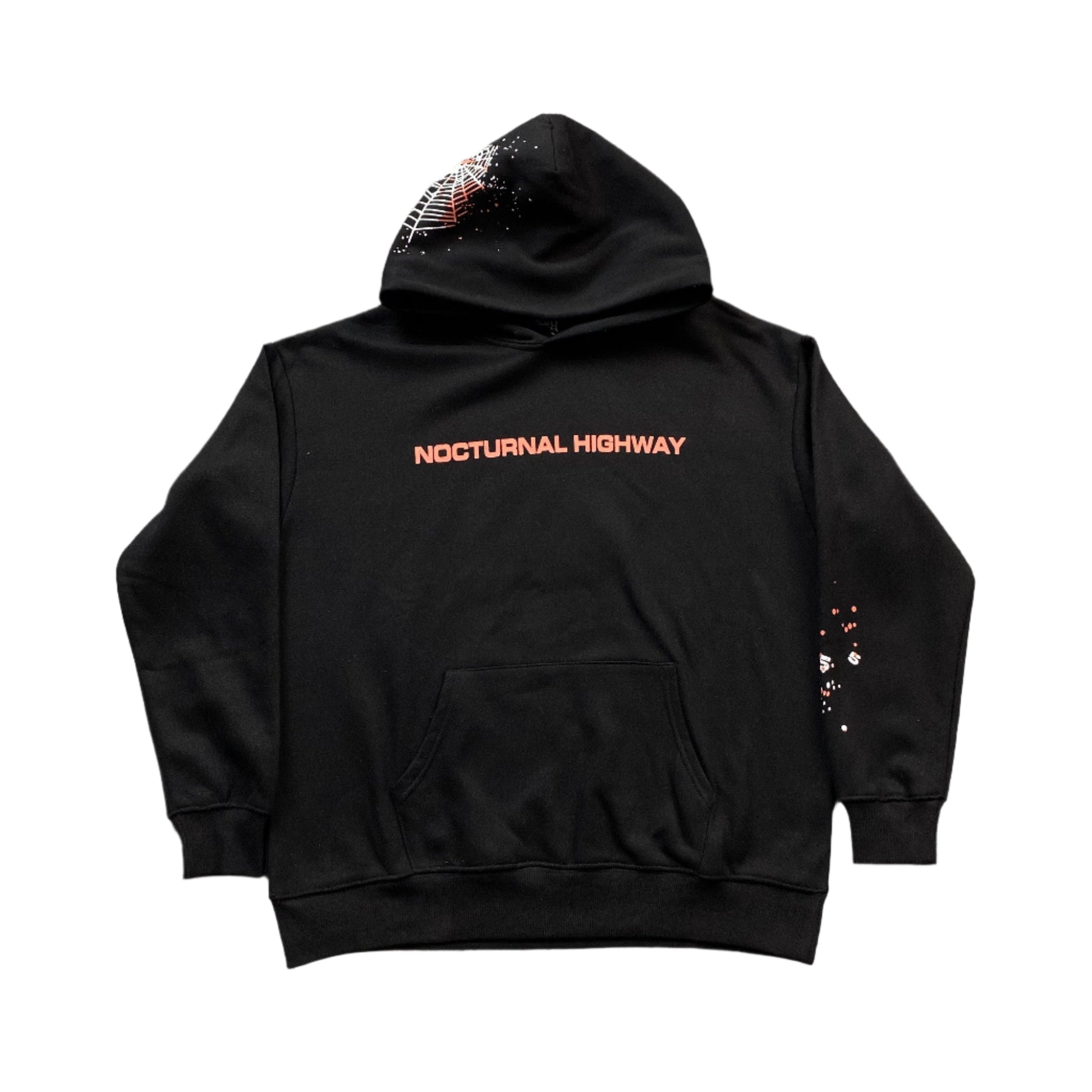 SP5DER NOCTURNAL HIGHWAY HOODIE BLACK - Phantom Kicks