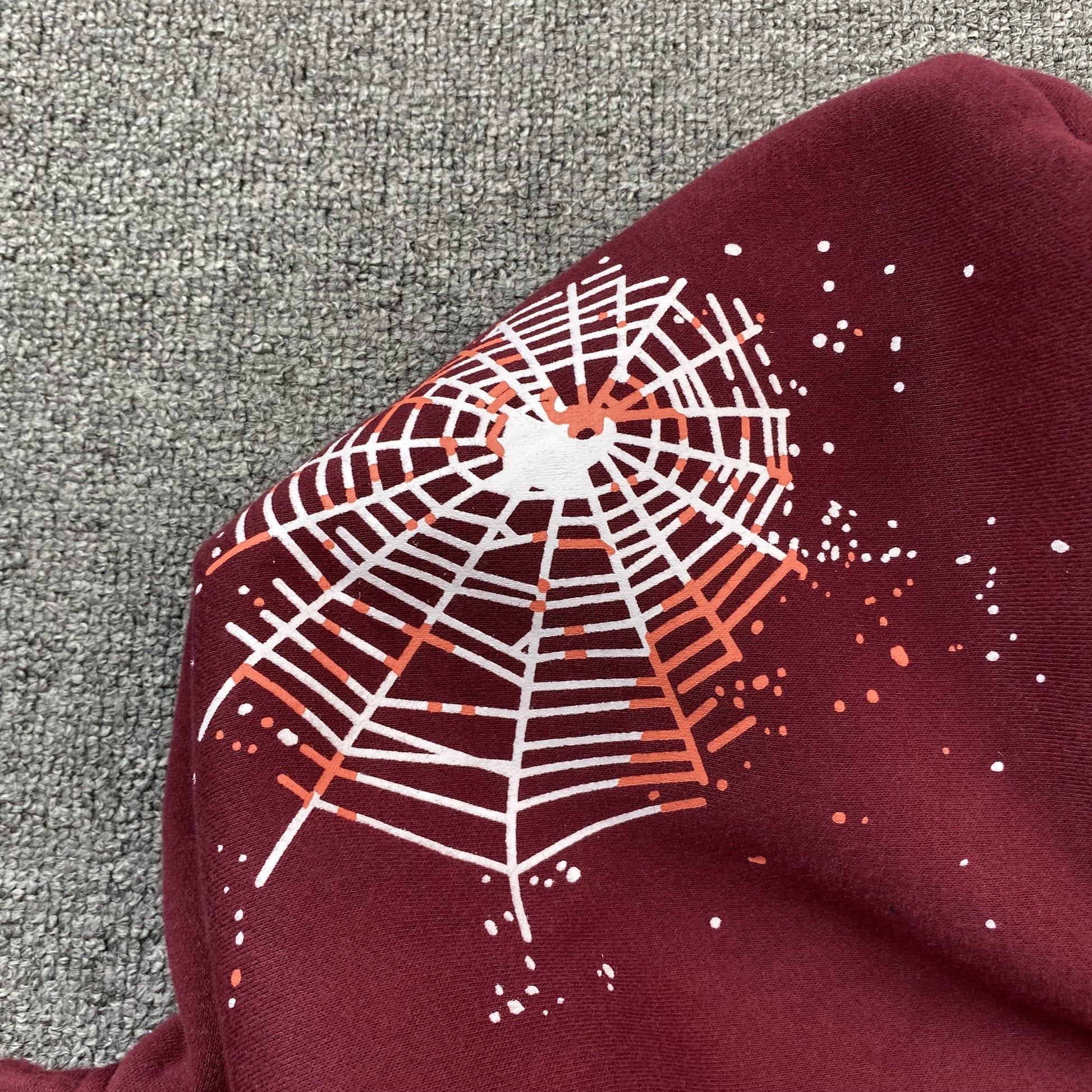 SP5DER NOCTURNAL HIGHWAY HOODIE BURGUNDY - Phantom Kicks