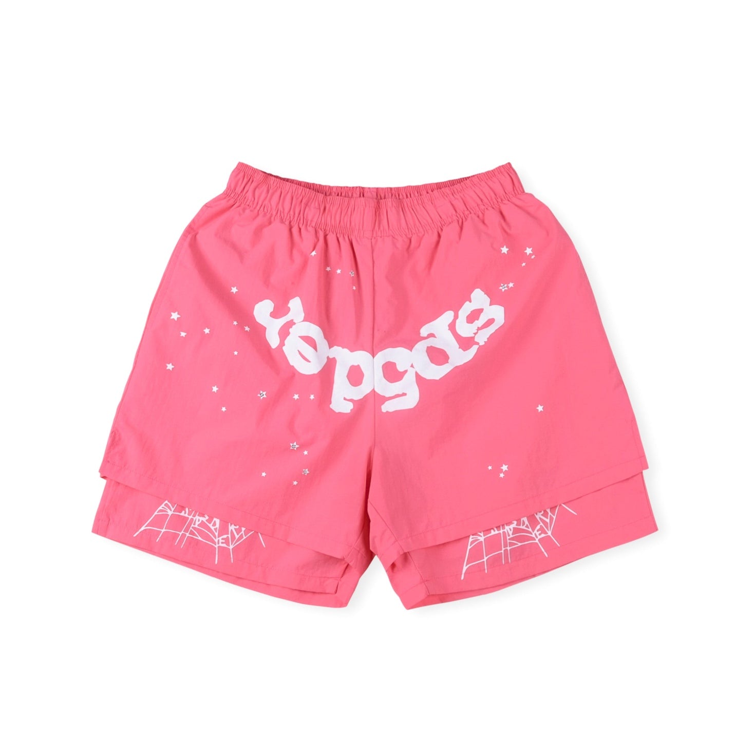 SP5DER OG WEB DOUBLE LAYER SHORTS PINK - Phantom Kicks