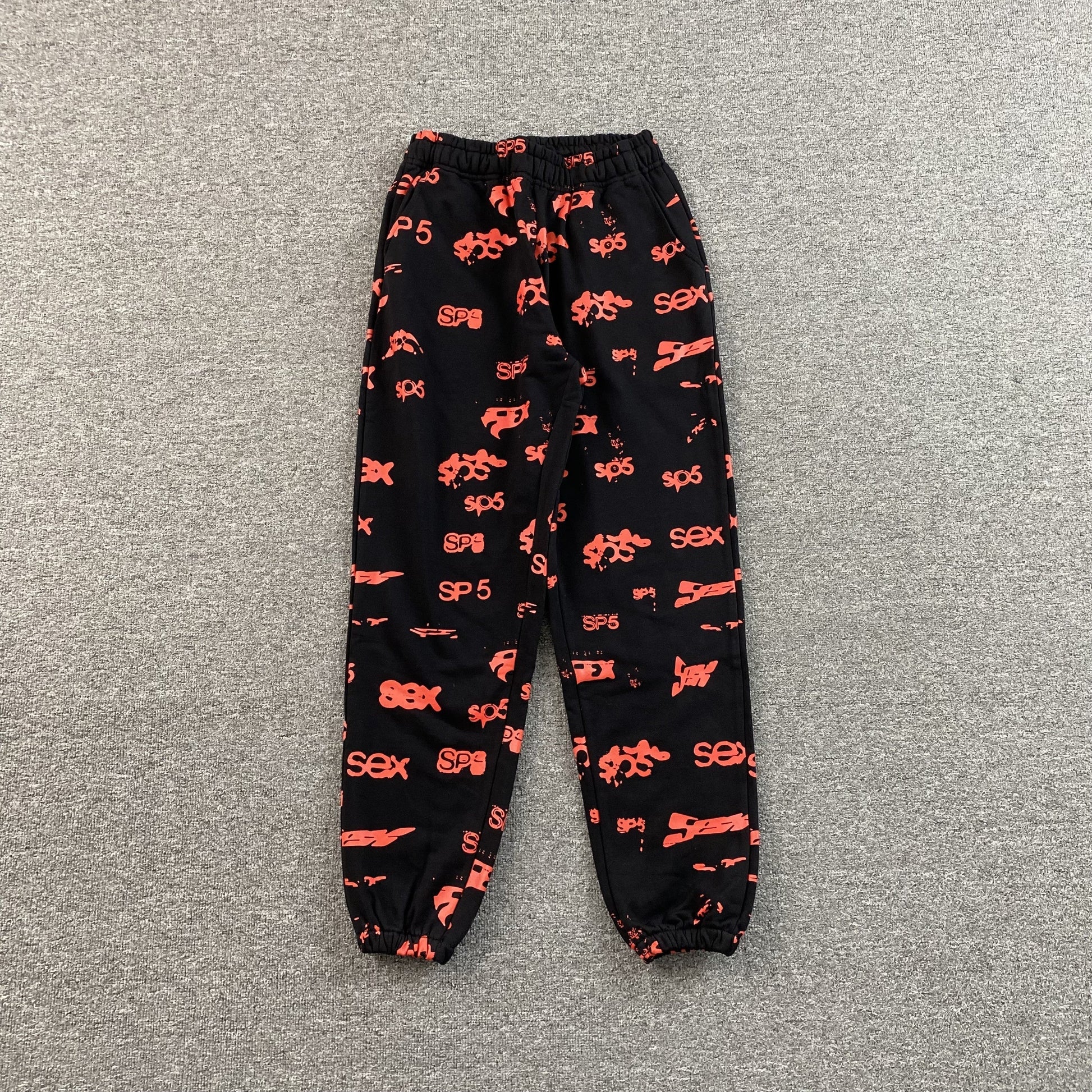 SP5DER SEX AOP SWEATPANTS BLACK - Phantom Kicks