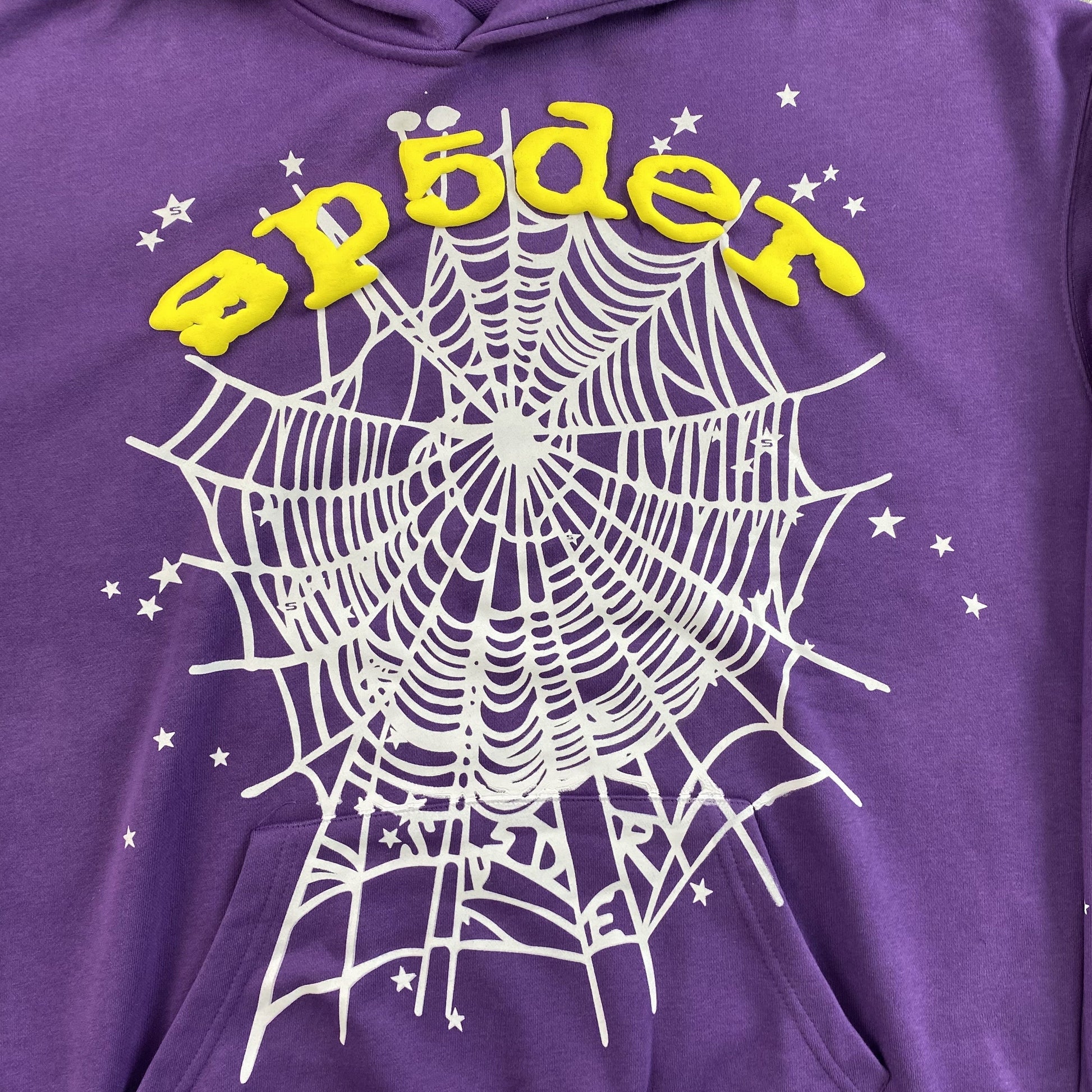 SP5DER STAR OG WEB V2 HOODIE PURPLE - Phantom Kicks