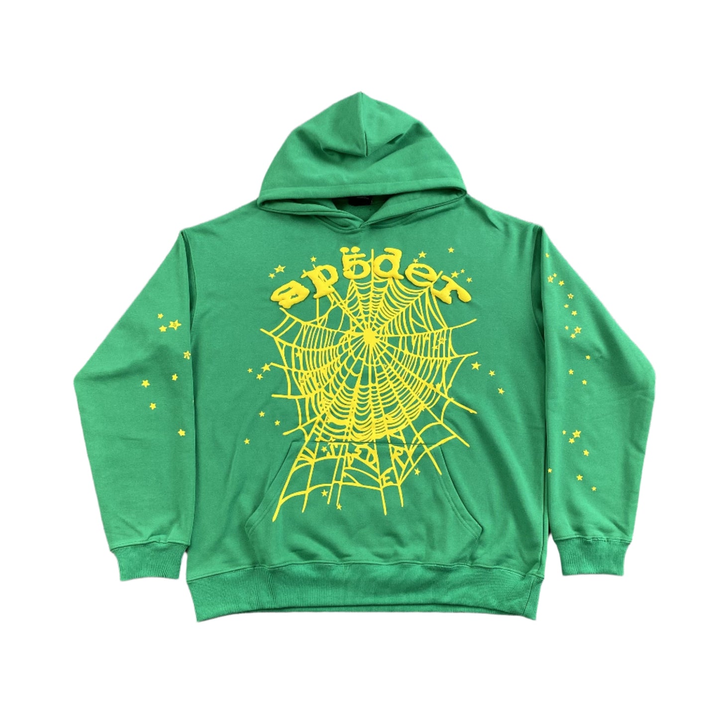 SP5DER STAR OG WEB V2 HOODIE SLIME GREEN - Phantom Kicks