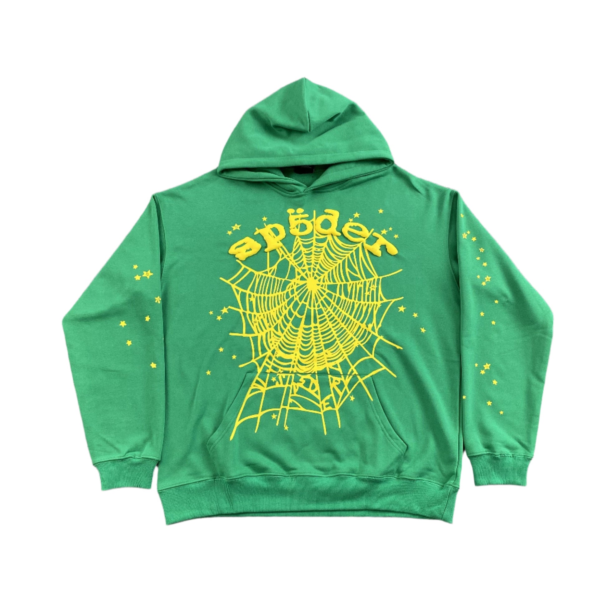 SP5DER STAR OG WEB V2 HOODIE SLIME GREEN - Phantom Kicks